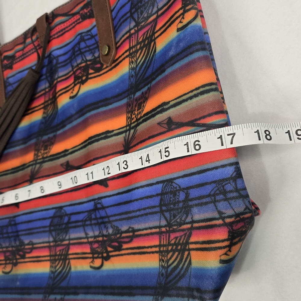Catchfly Western Multi-color Tote Shoulder Bag - Picture 14 of 15